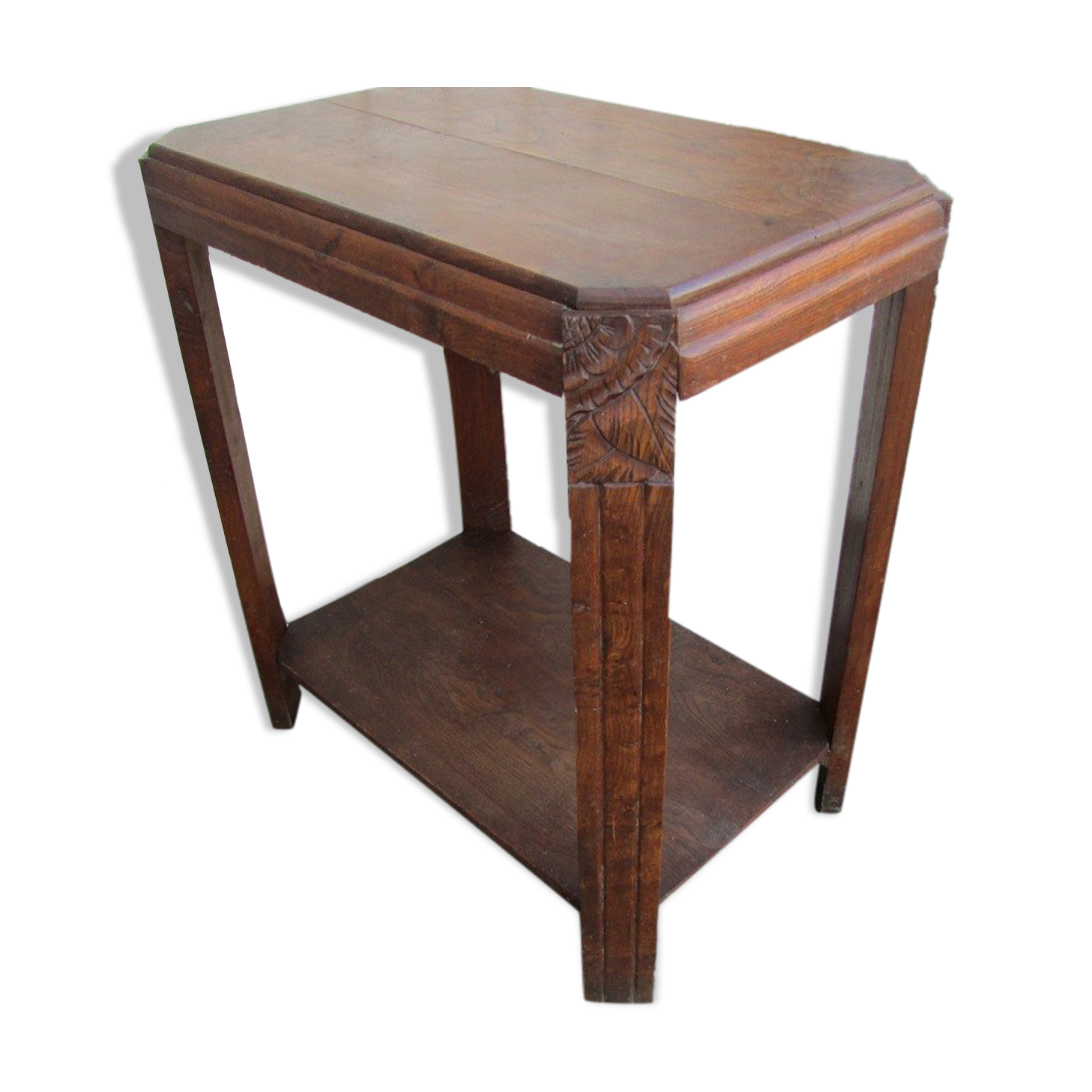 Coffee table, art deco service in solid wood