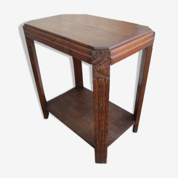 Coffee table, art deco service in solid wood