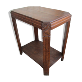 Table de salon, desserte art déco en bois massif