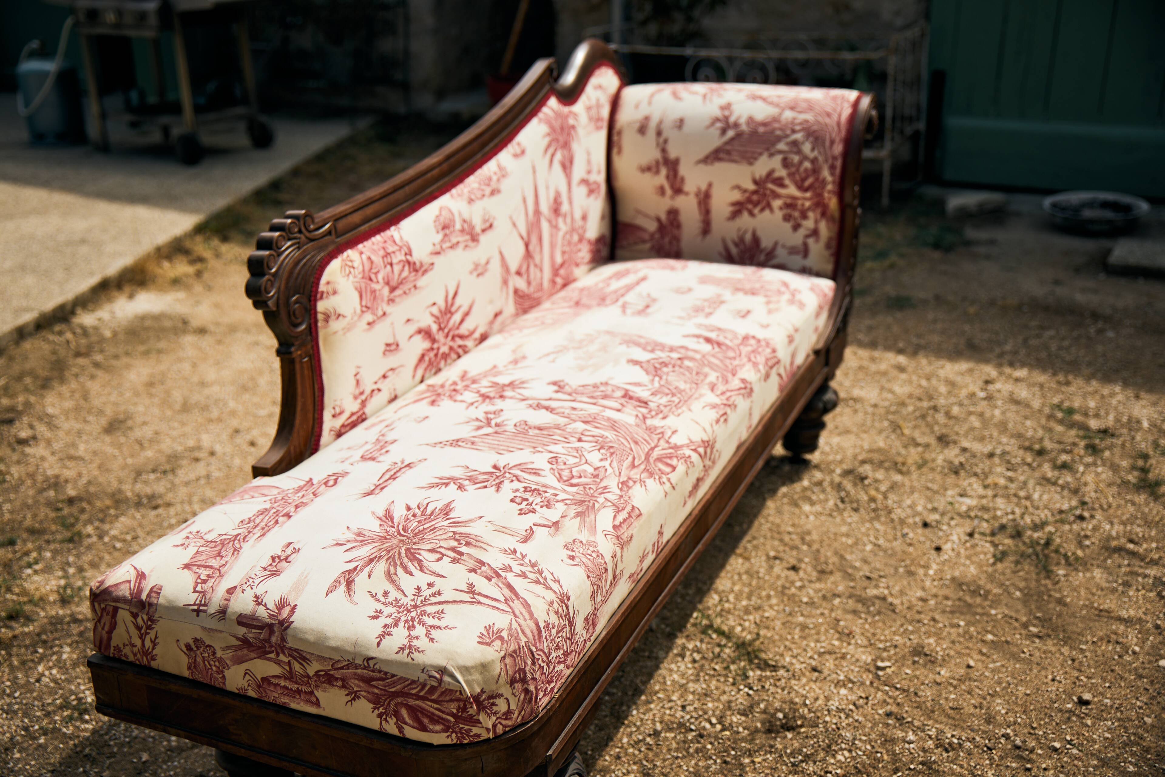 Mahogany meridian Louis-Philippe, origin Villa Le Gaillardin, Noirmoutier