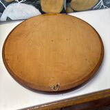 Scandinavian round teak mirror