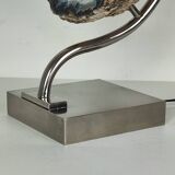 Chrome and Brazilian amethyst lamp base