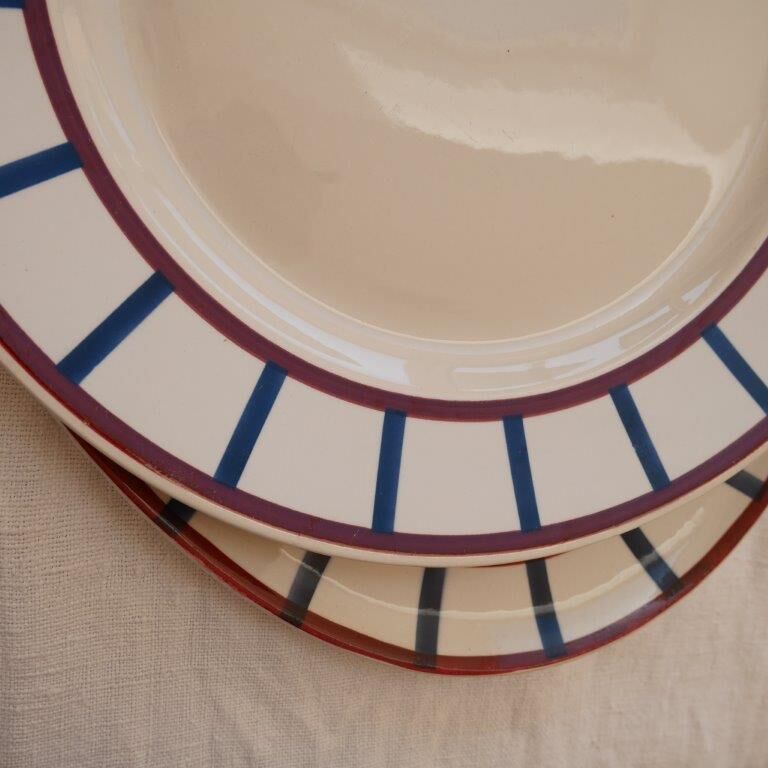 Set of 2 presentation dishes Béarn, HCBM Montereau