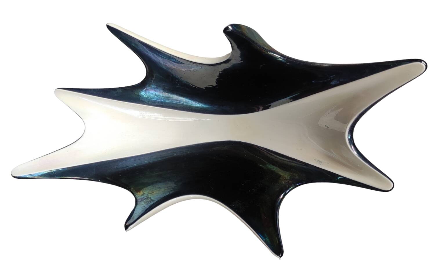 Very large Verceram iridescent ceramic bowl