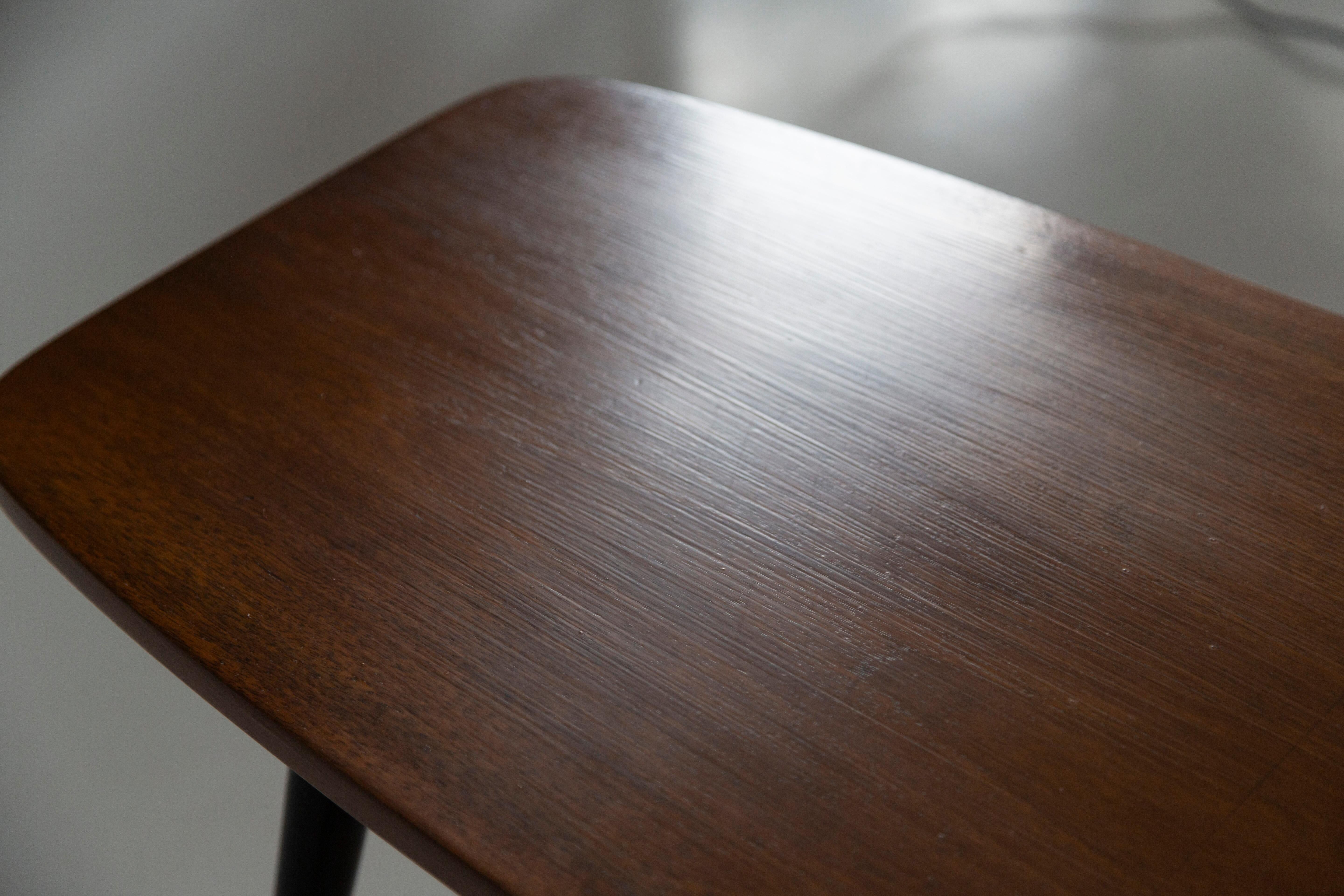 Vintage coffee table made of European beech wood, 1960s.