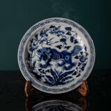 Assiette à motif Pirin en porcelaine bleue et blanche de Style Ming Yongxuan, artisanat classique