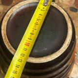 Vintage ribbed ceramic cache pot