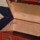Old curved travel trunk