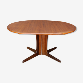 oval table extendable teak