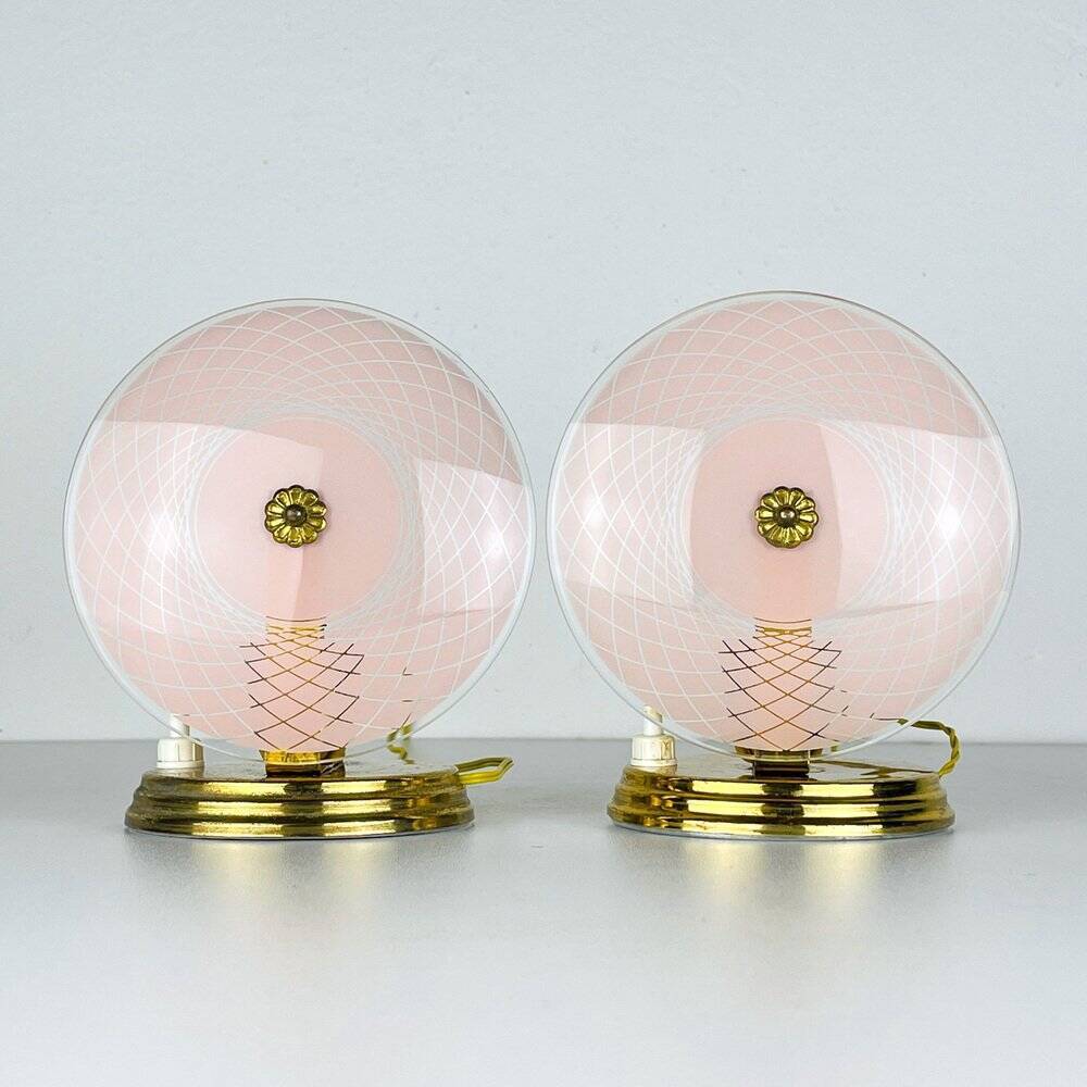 Nightside table lamps, Italy, 1950s, set of 2