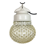 Vintage White Porcelain Pendant Light, 1970s