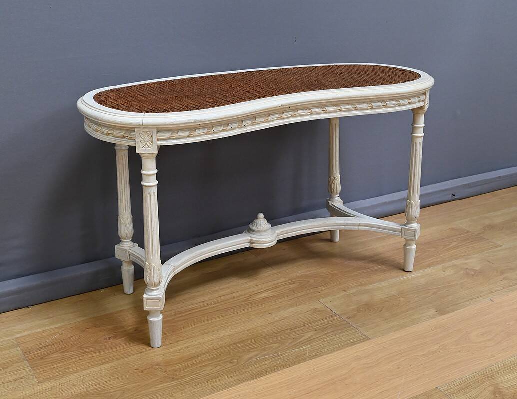 Painted wooden piano bench, Louis XVI style – Late 19th century