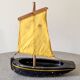Wooden pond sailboat, The Misainier by the brand Tirot, vintage toy.