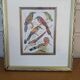 Cadre lithographique d'oiseaux