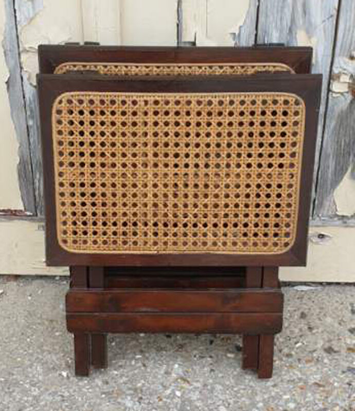 Fold wooden stool, cannes, vintage, 50s / 60s