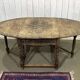English oak drop-leaf table from the early 20th century