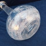 Carafe en cristal baccarat monogramme XIXème