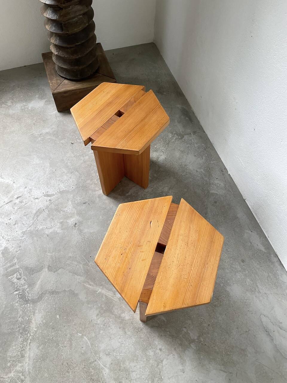 Pair of René Martin stools