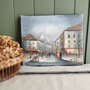 Michel Pabois - Montmartre before the storm - Oil on canvas signed.
