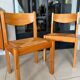 Pair of solid elm chairs with straw – Maison Regain, here