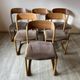 Set of 6 baumann chairs model sled sled circa 1960