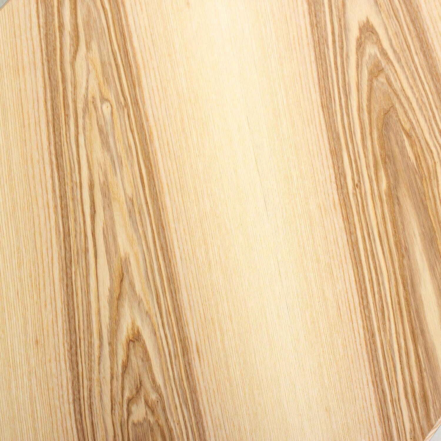 Olive ash coffee table with metal hairpin legs