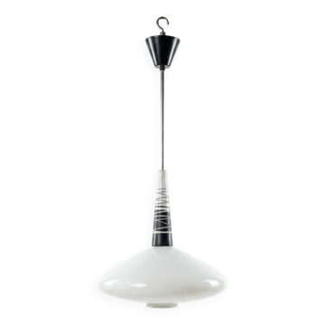 Scandinavian pendant light in opaline from the 1960s.