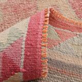 3x10 Soft Pink Turkish Vintage Runner Rug, 97x324Cm