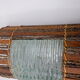Pair of wooden and glass slats sconces