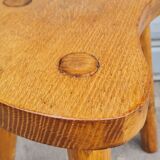 Pair of tripod stools in solid wood