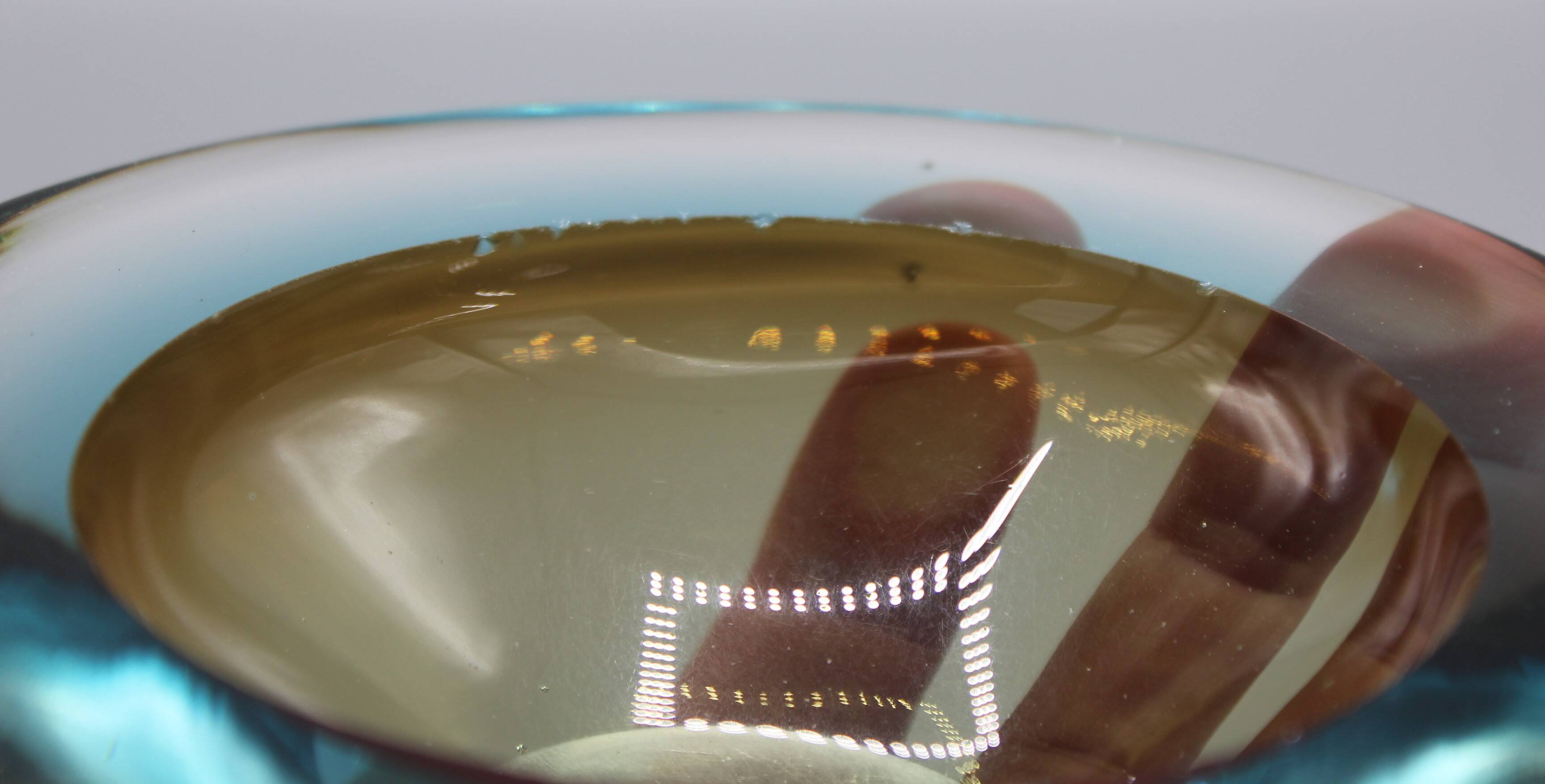 Vintage ashtray sommerso murano glass flavio poli seguso italy 1970