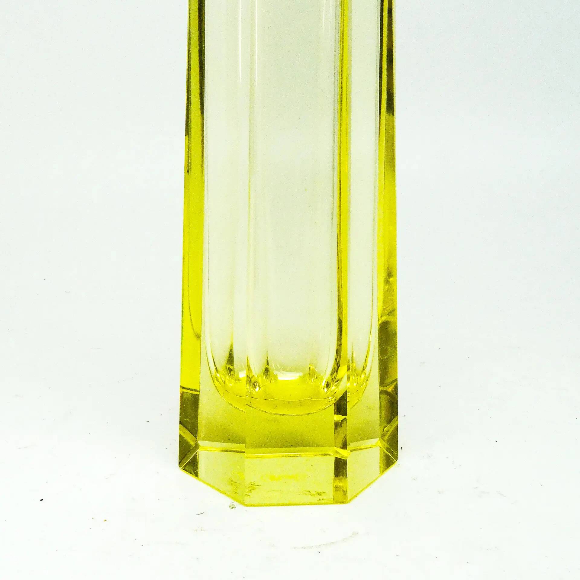 Art Deco vase, crystal, Moser, Czechoslovakia, 1930s