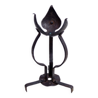 Natural design iron candlestick