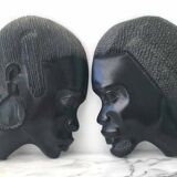 Sculptures profils africains en ébène