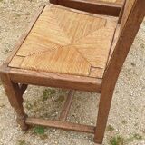 Paire de chaises paillé