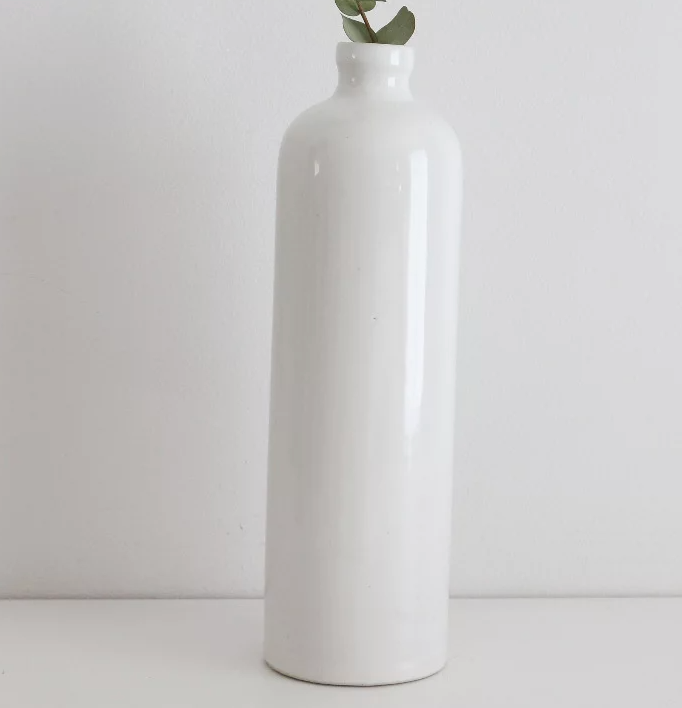 White ceramic bottle