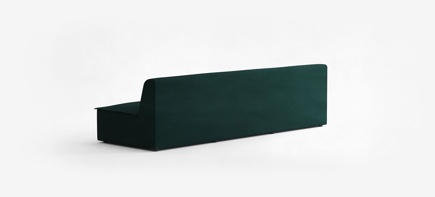 Minimalist danish green 3-seater sofa “Hood” by Common Seating