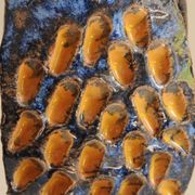 Glazed Terracotta Sculpture Signed - Abstract Art - Blue Amber