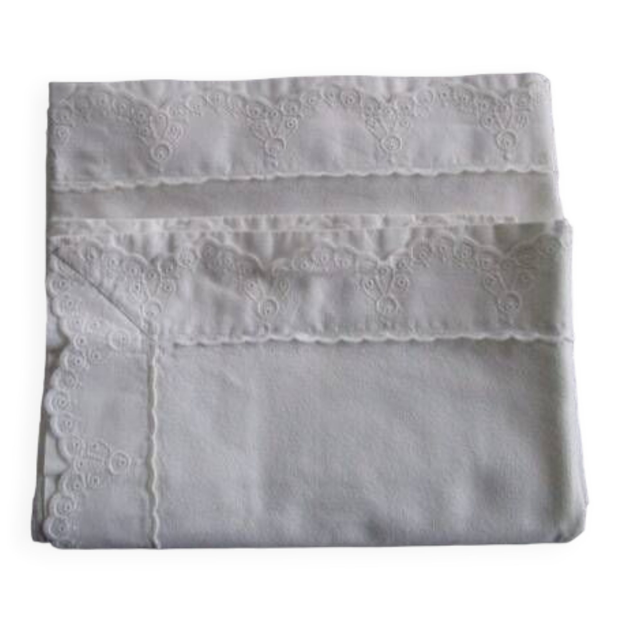 Old embroidered pillowcase: 69x62cm