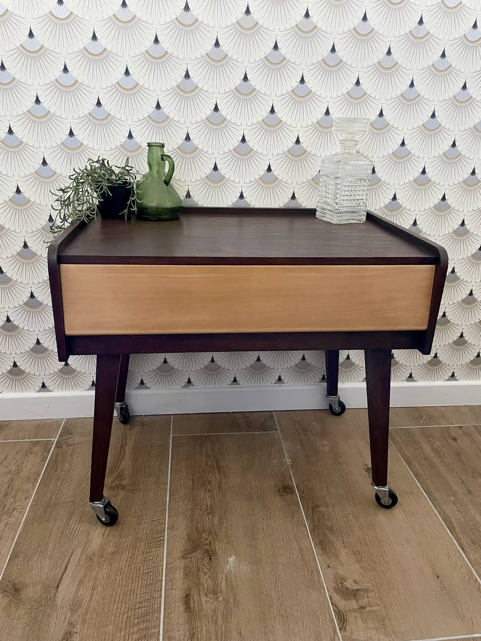 1950s wheeled dessert trolley