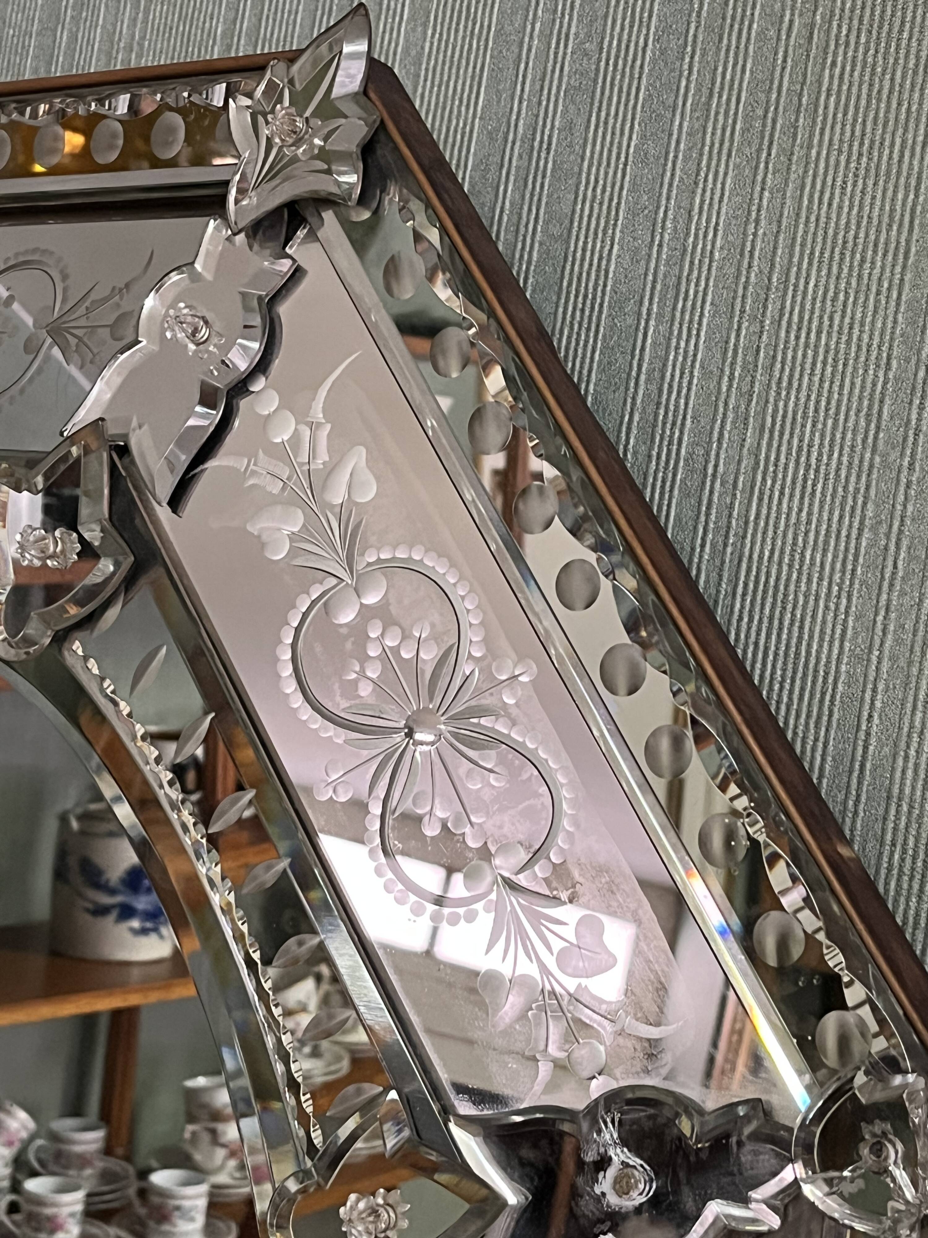 Antique Venetian mirror 86cm x 70cm