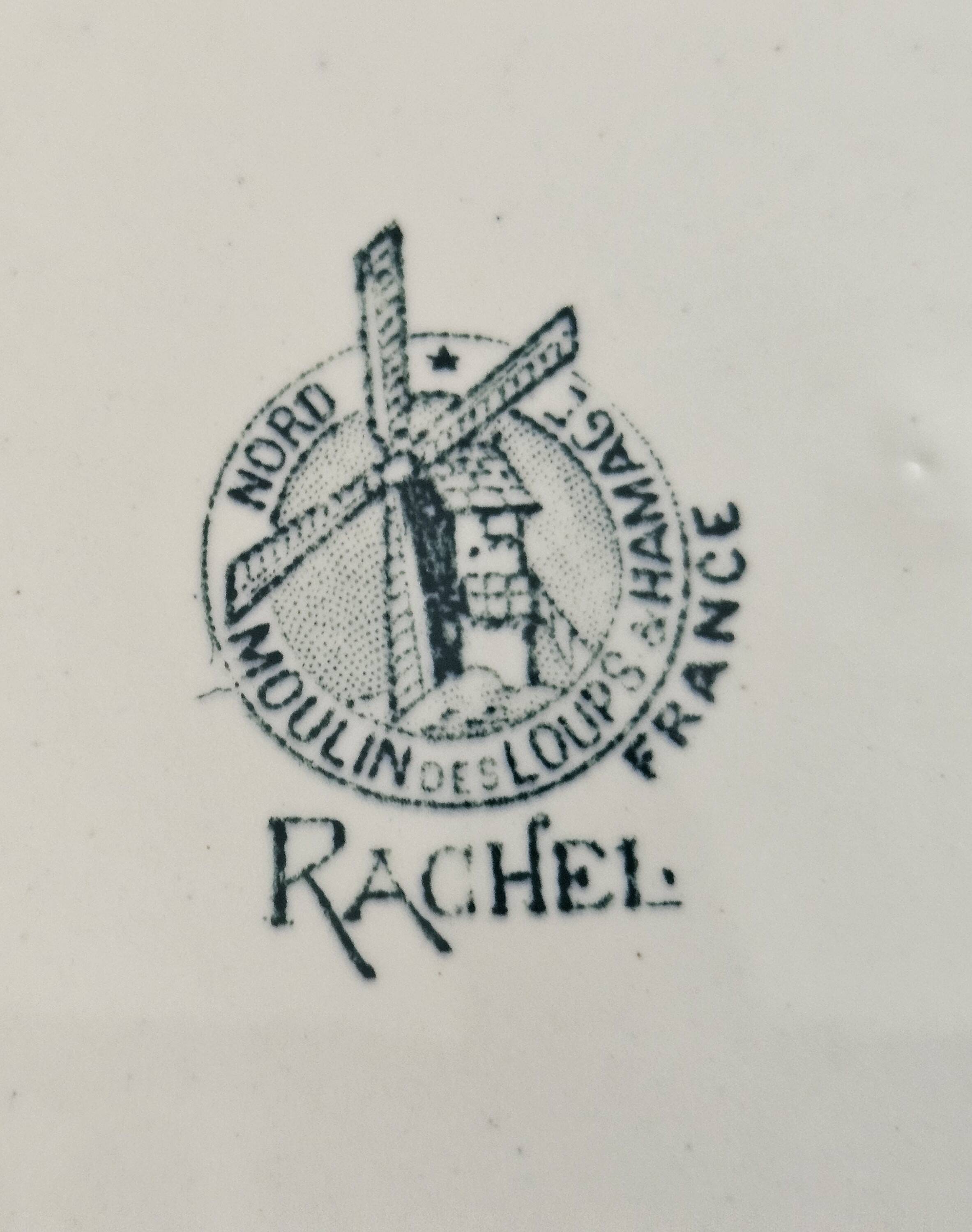 Antique serving dish in Saint-Amand earthenware (Nord)