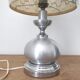 Seventies lamp brushed aluminum and wool