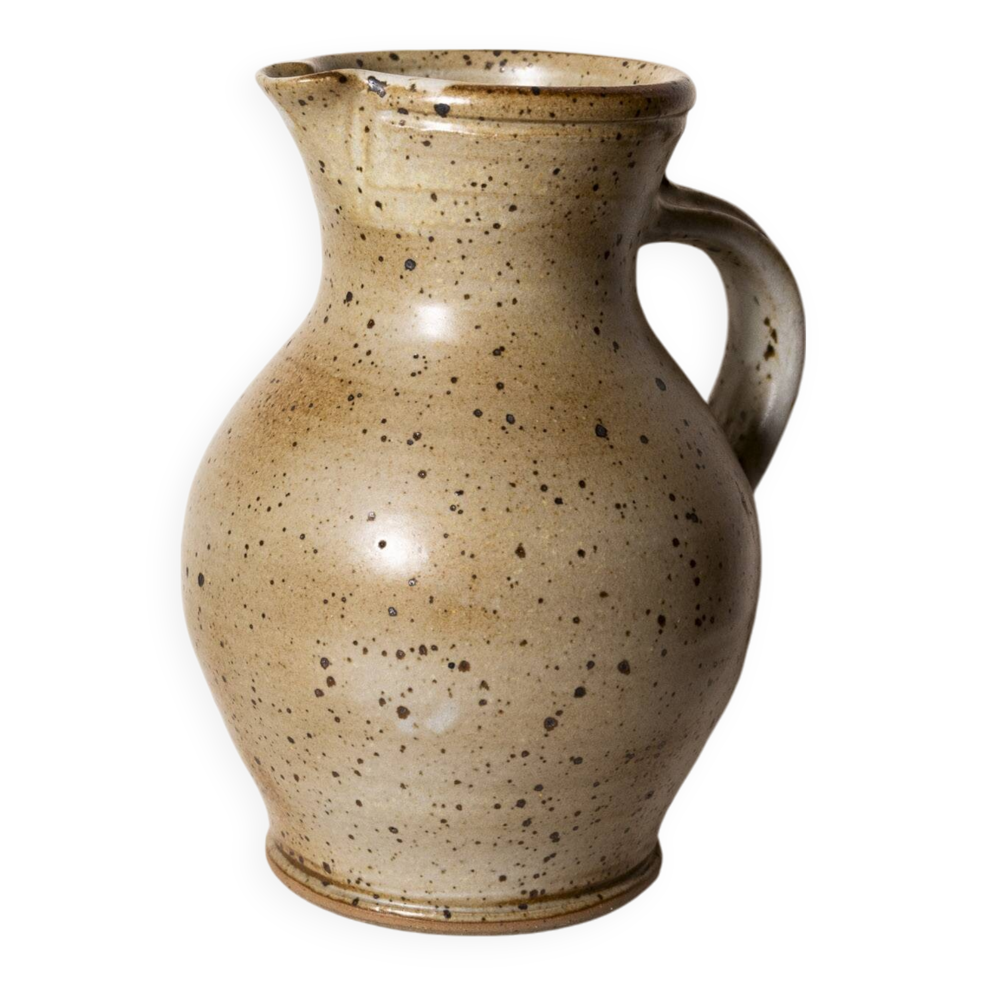 Large stoneware pitcher, signed Gustave Tiffoche, 20th century