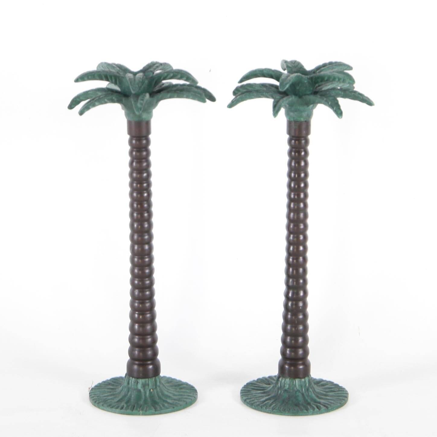 Lot de bougeoirs en laiton