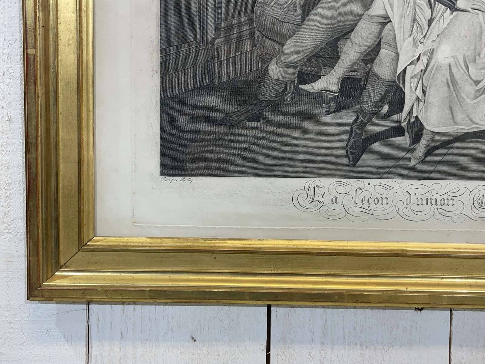 19th-century engraving after Boilly THE LESSON OF MARRIED UNION