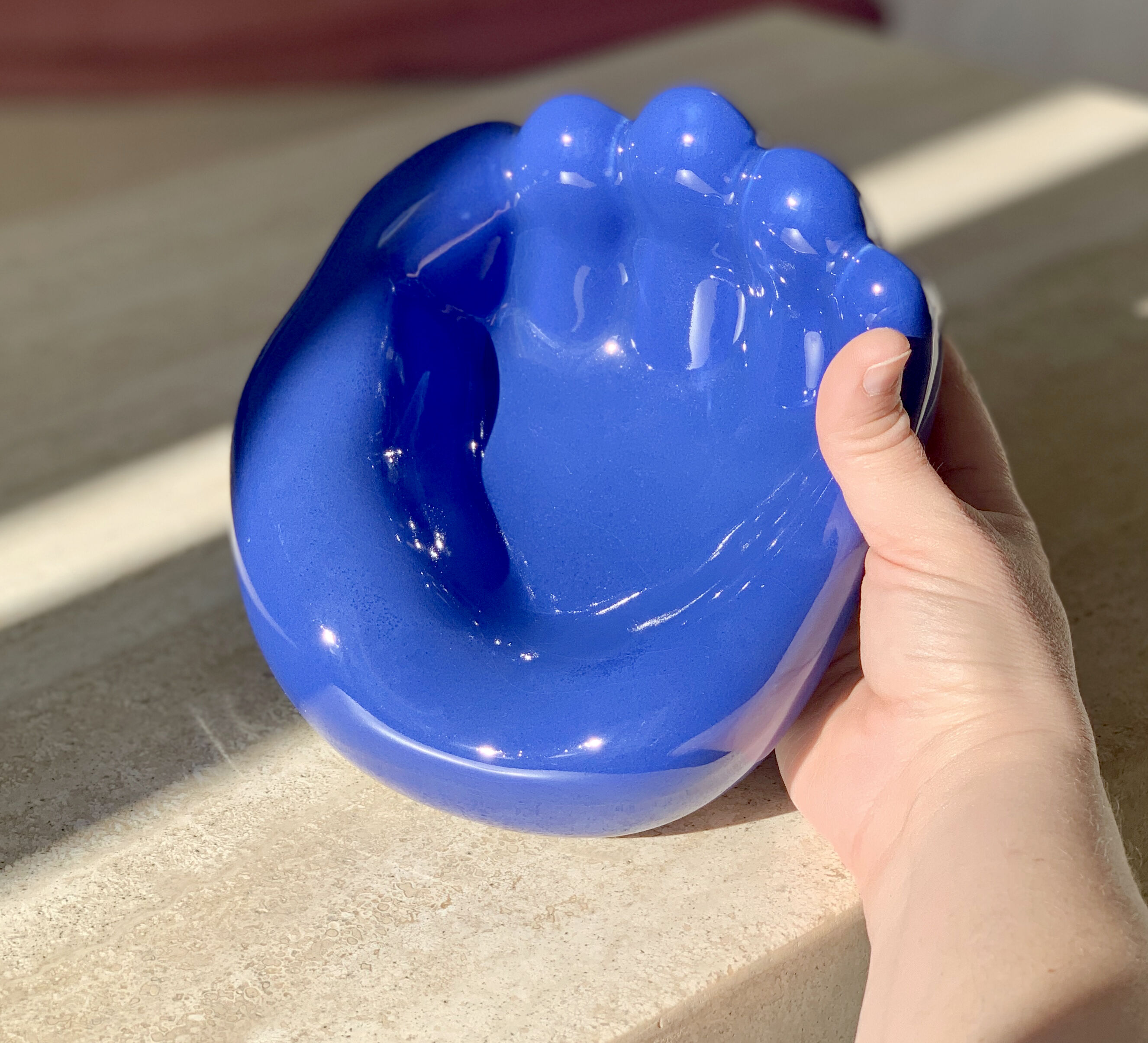 Empty vintage hand-shaped pocket