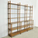 Handmade wooden bookshelf, 1960s