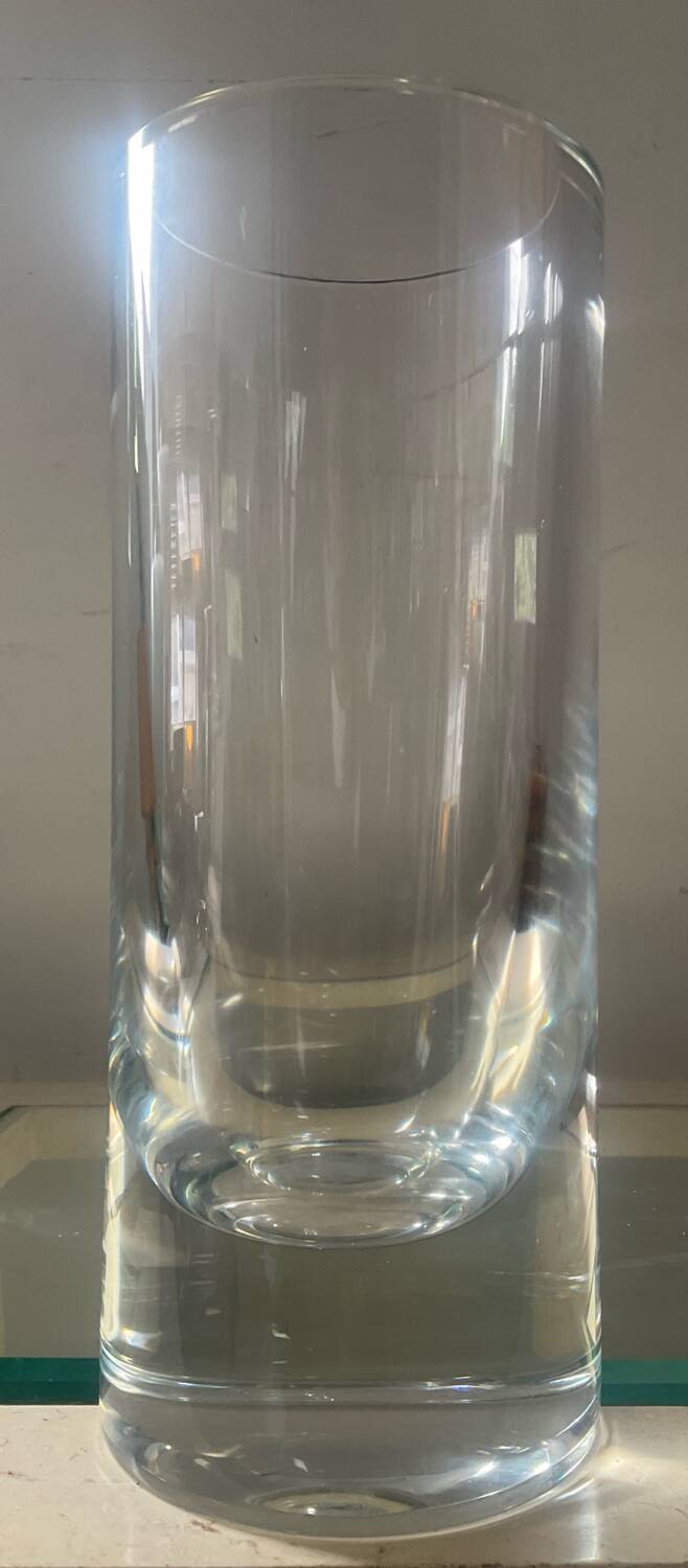 Large crystal cylinder vase - France