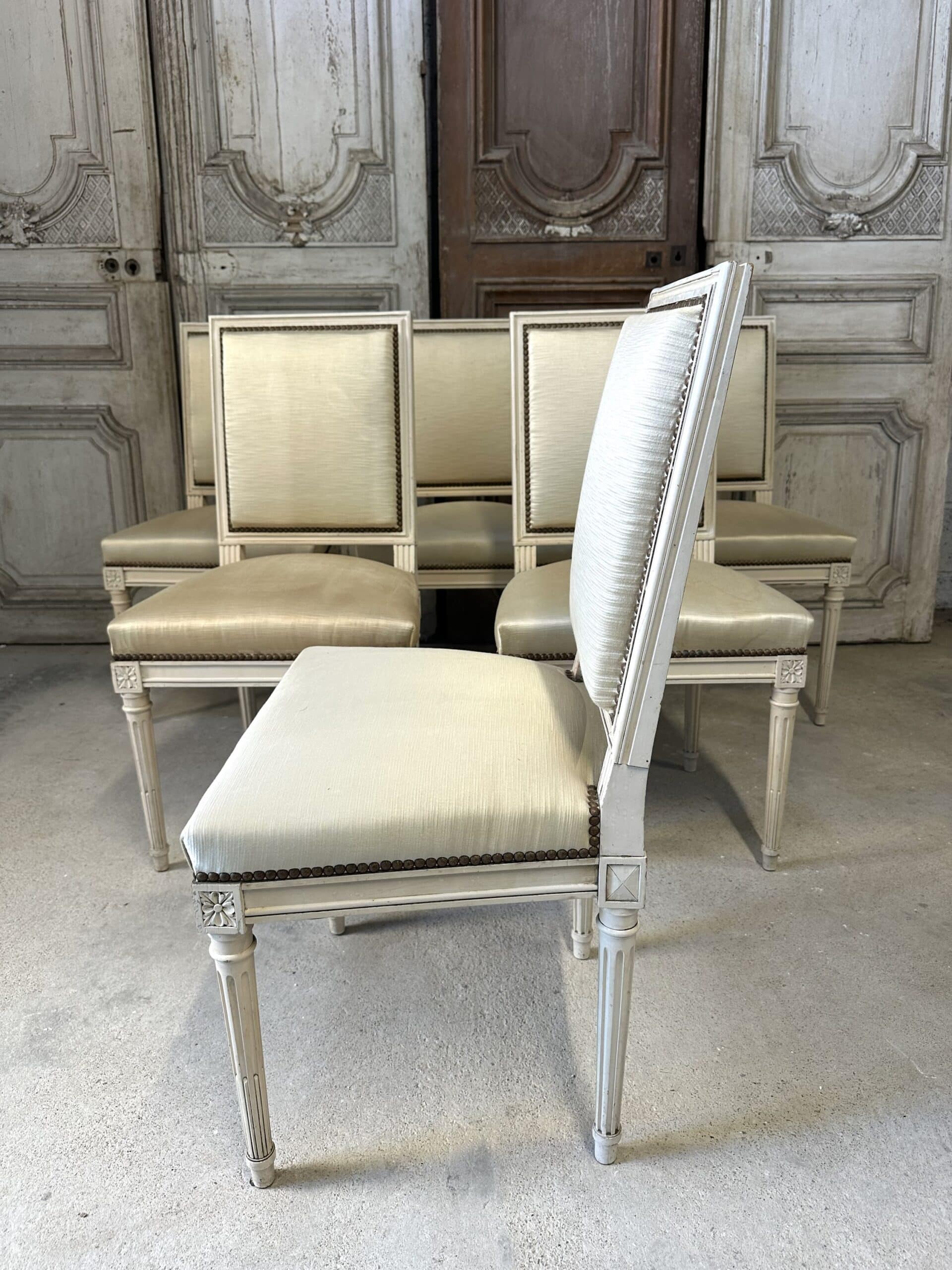 Set of 6 Louis XVI chairs circa 1960